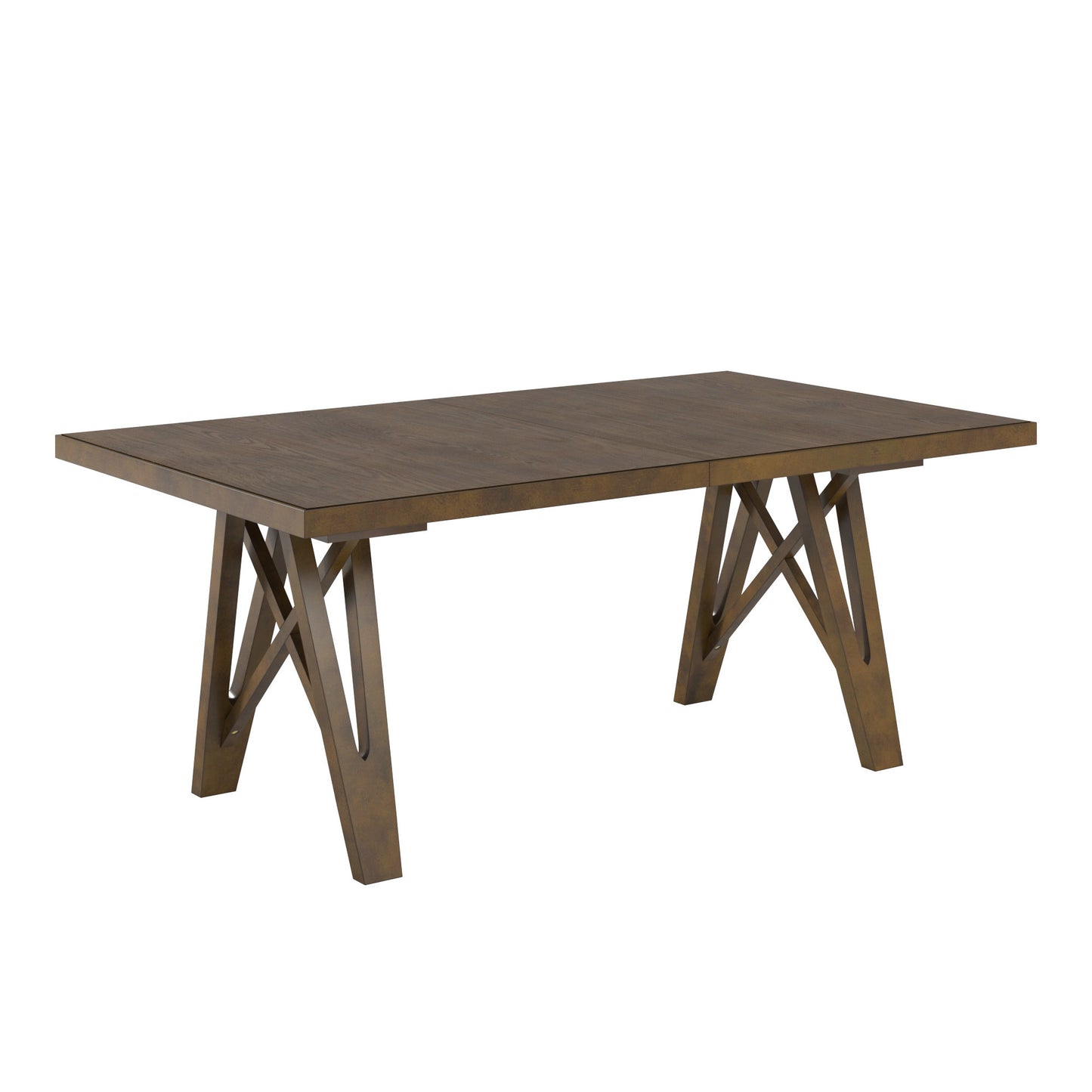 Wood Finish 72"-90" Extendable Dining Table - Walnut