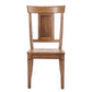 Panel Back Wood Dining Chairs (Set of 2) - Oak Finish