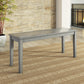 Wood Dining Bench - Antiqua Gray Finish