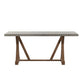 Rustic Pine Concrete Table Top Dining Table - Concrete-Inlaid