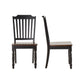 Two-Tone Extending Dining Set - Antique Black, Slat Back, 7-Piece Set