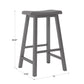 Saddle Seat 29" Bar Height Backless Stools (Set of 2) - Frost Gray Finish