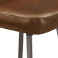 Upholstered Dining Chairs (Set of 2) - Brown PU Leather