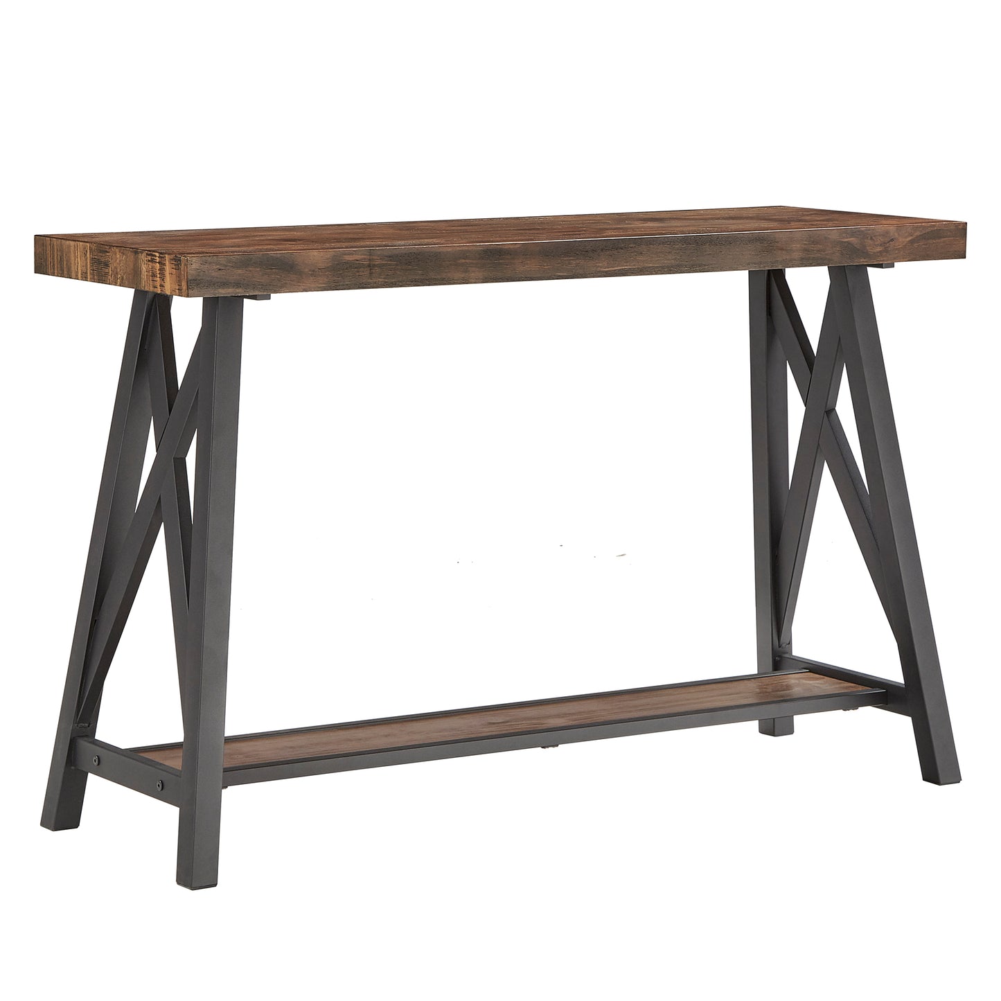 Sofa Table with Shelf - Brown