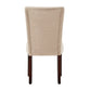 Linen Parsons Dining Chairs (Set of 2) - Espresso Finish, Beige