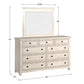 9-Drawer Wood Modular Storage Dresser - Antique White Finish, Dresser and Mirror Set