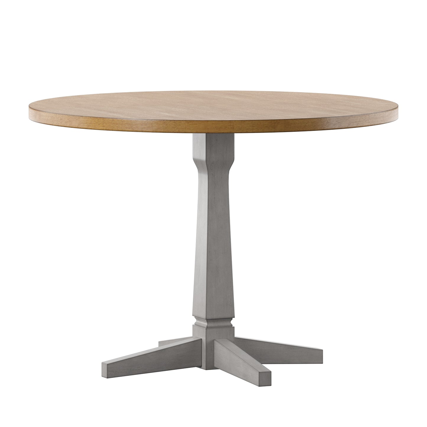 Round Two-Tone Dining Table - Antiqua Gray