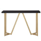 Black and Gold Metal Base Sofa Table