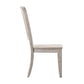 Slat Back Wood Dining Chairs (Set of 2) - Antique White Finish