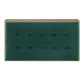 Gold Finish Velvet Button Tufted Rectangular Ottoman - Dark Green, Rectangular