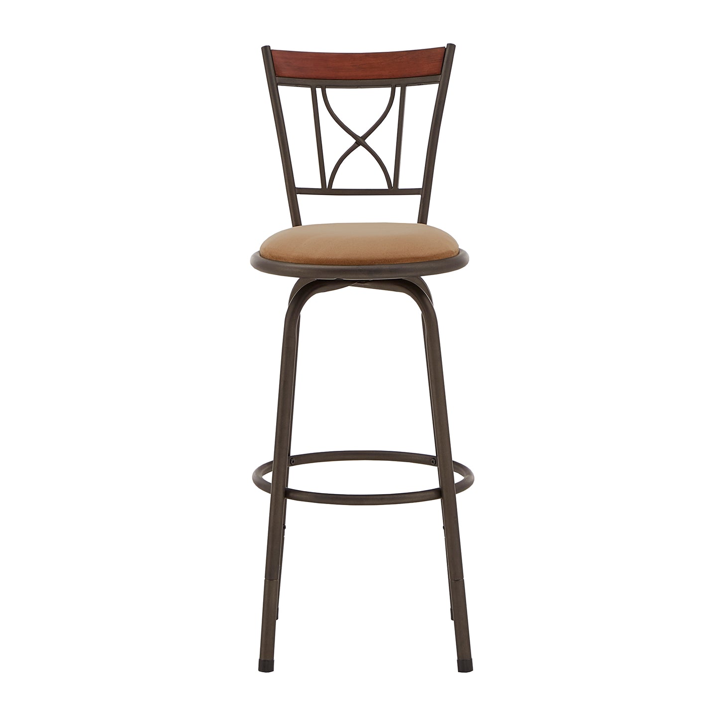 Curve X-Back Wood Trim 3-Pack Adjustable Stools - Bronze Finish