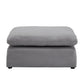 Gray Linan Waava Down Bland Ottoman - Ottoman Only