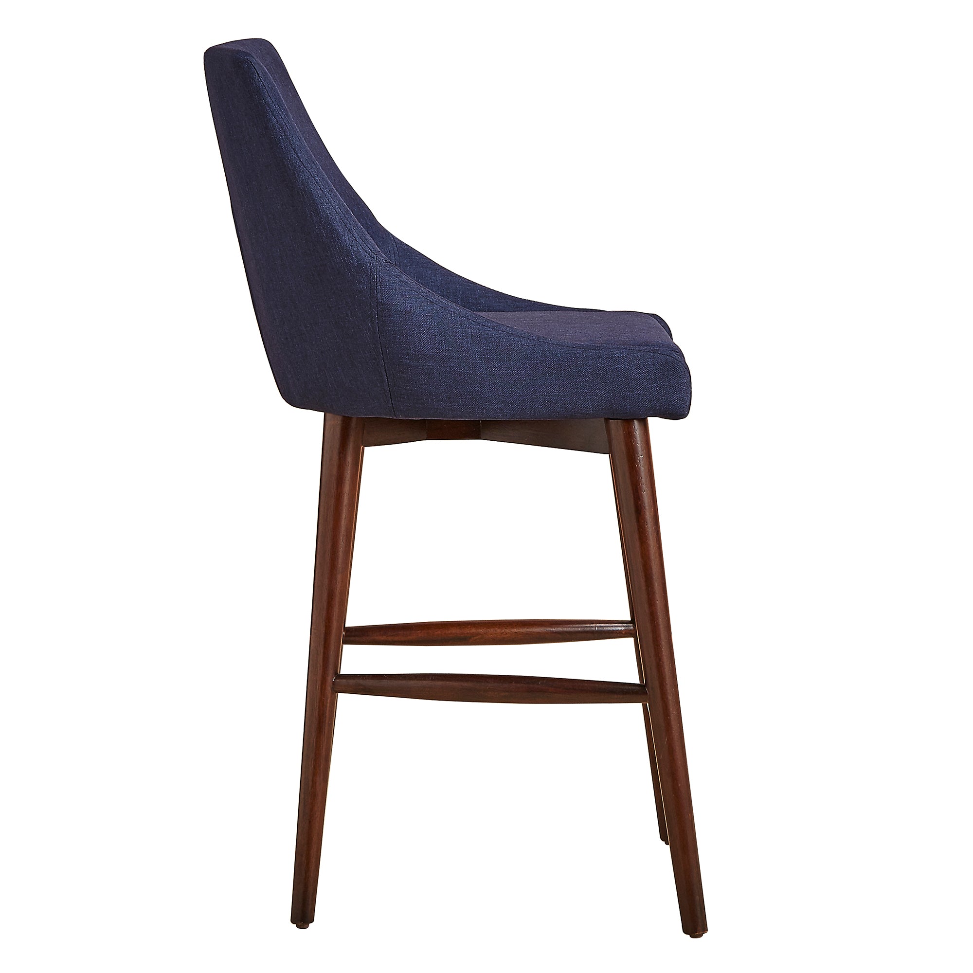 Linen bar stool with espresso wood sale