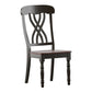 Two-Tone Round Dining Set - Antique Black, Cross Back, 3-Piece Set