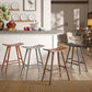 Solid Wood 24" Counter Stool (Set of 2) - Oak Finish