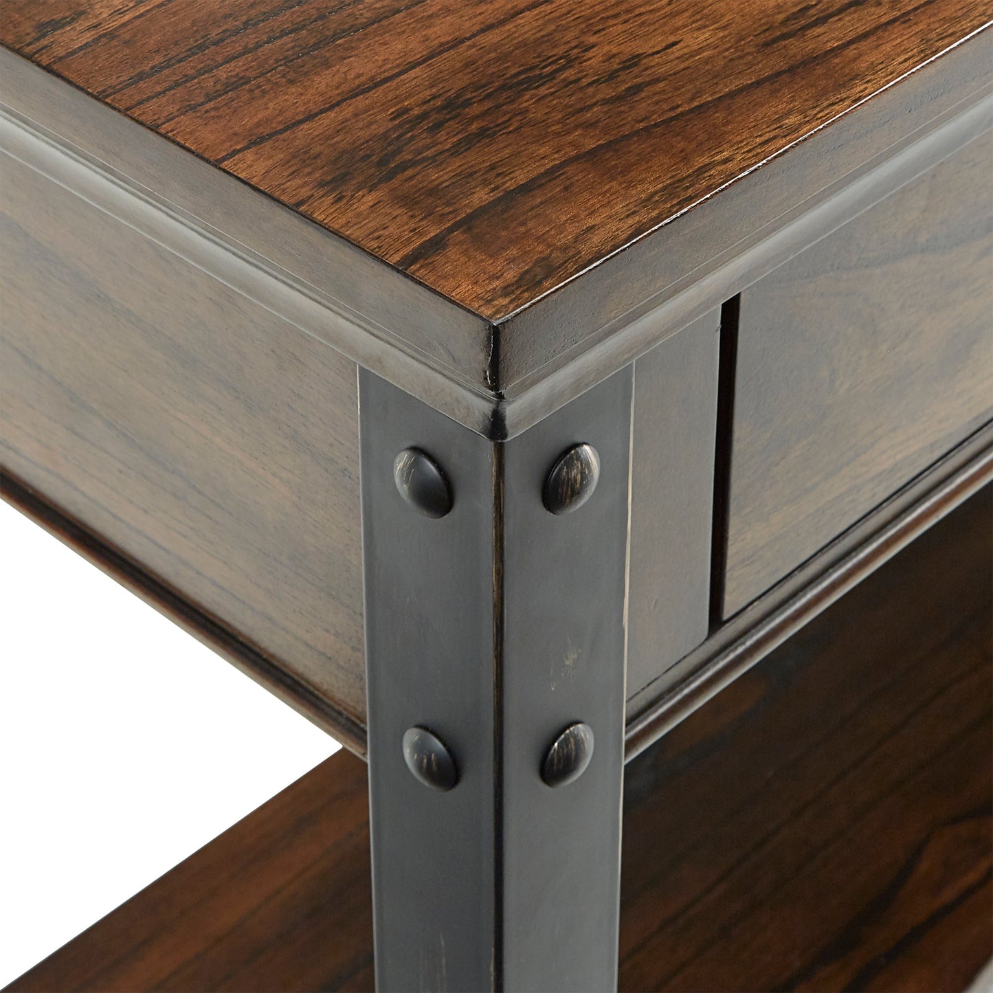 Wood Finish Sofa Table - Dark Cherry Finish