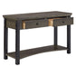 Wood Finish Sofa Table - Antique Gray