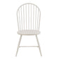 Hoop High Back Windsor Metal Side Chair with Wood Seat (Set of 2) - White