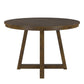 Wood Finish Fixed Top Round Dining Table - 47", Walnut