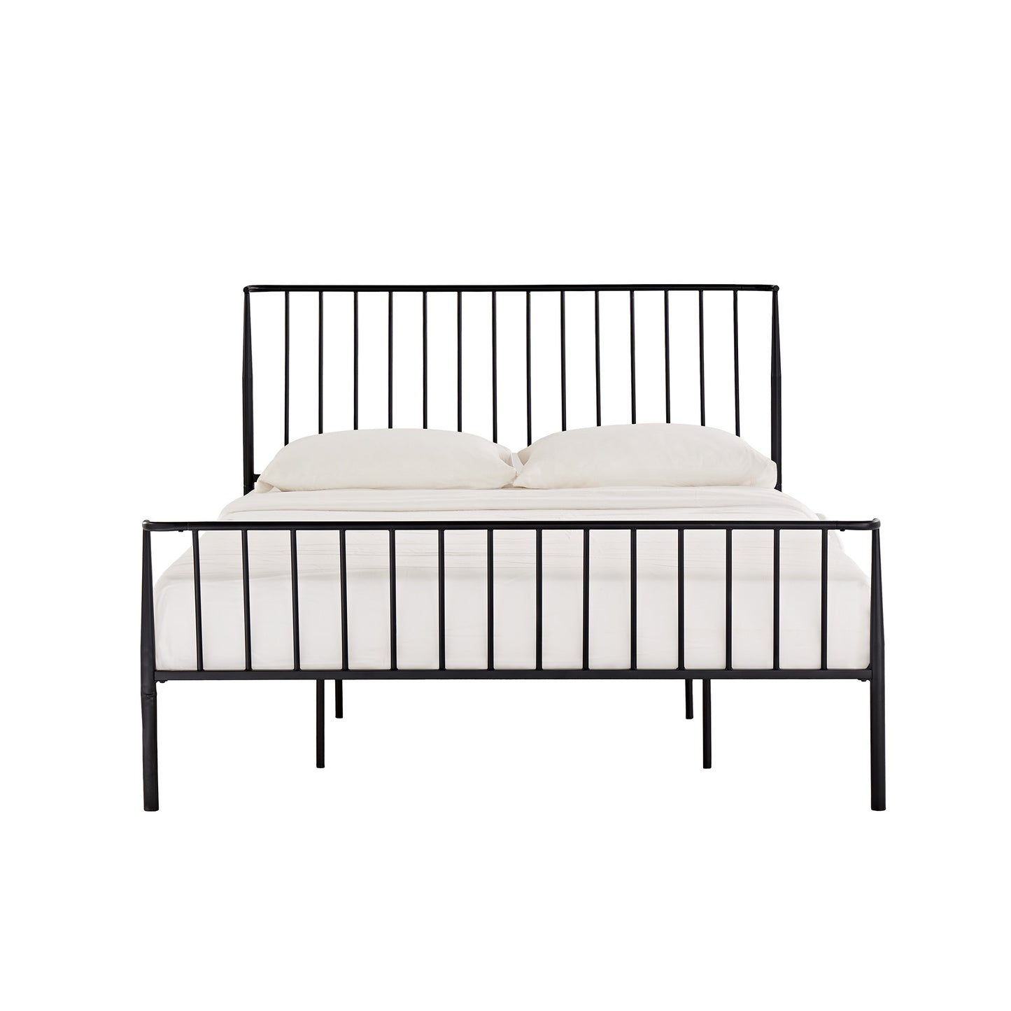 Matte Black Finish Metal Bed - Queen (Queen Size)