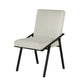 Black Finish Metal Ivory Fabric Dining Chair (Set of 2)