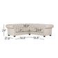5-Seat L-Shaped Chesterfield Sectional Sofa - Beige Linen