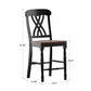 Counter Height Two-Tone Extending Dining Set - Antique Black, 7-Piece Set