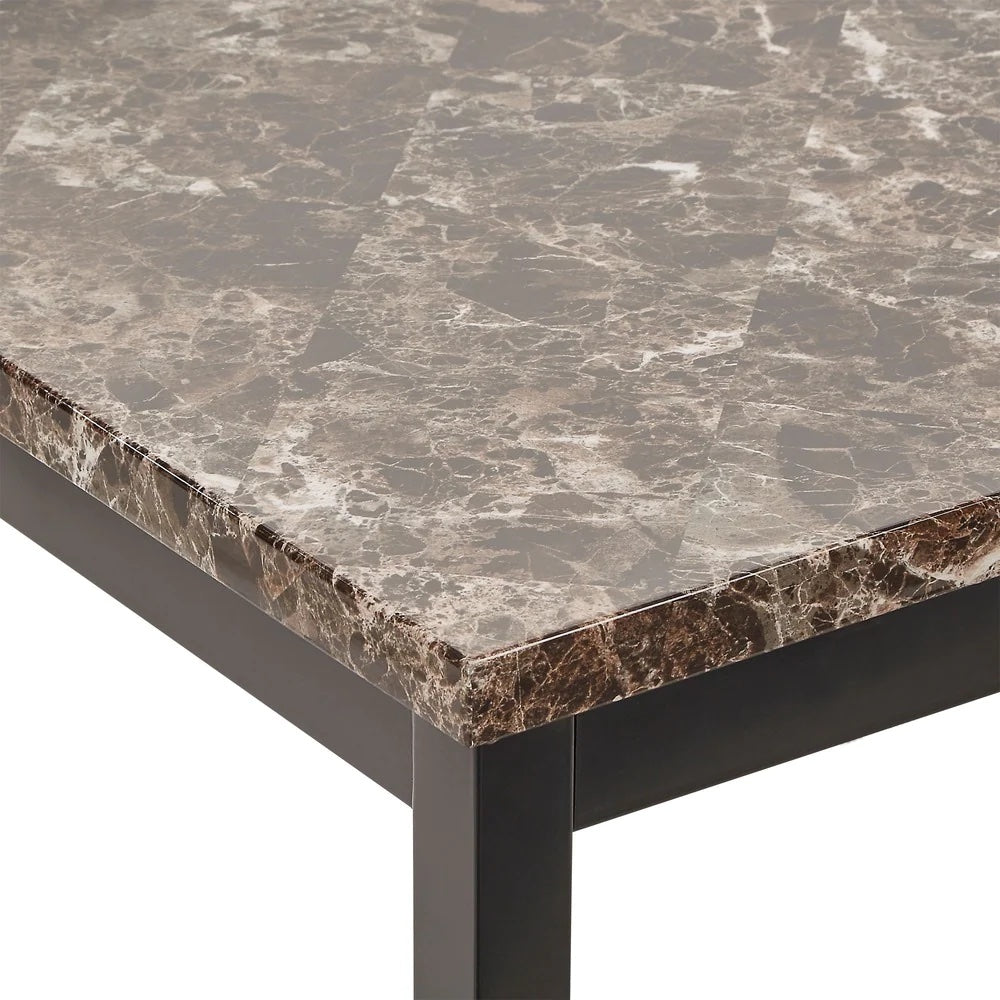 Faux marble dining table counter outlet height