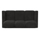 Modern Fabric Upholstered Square Arm Sofa - Sofa, Black Woven Fabric