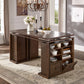 Rectangular Counter Height Dining Table - With One Storage Cabinet