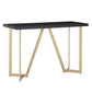 Black and Gold Metal Base Sofa Table