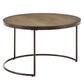 Faux Stingray Round Nesting Coffee Table