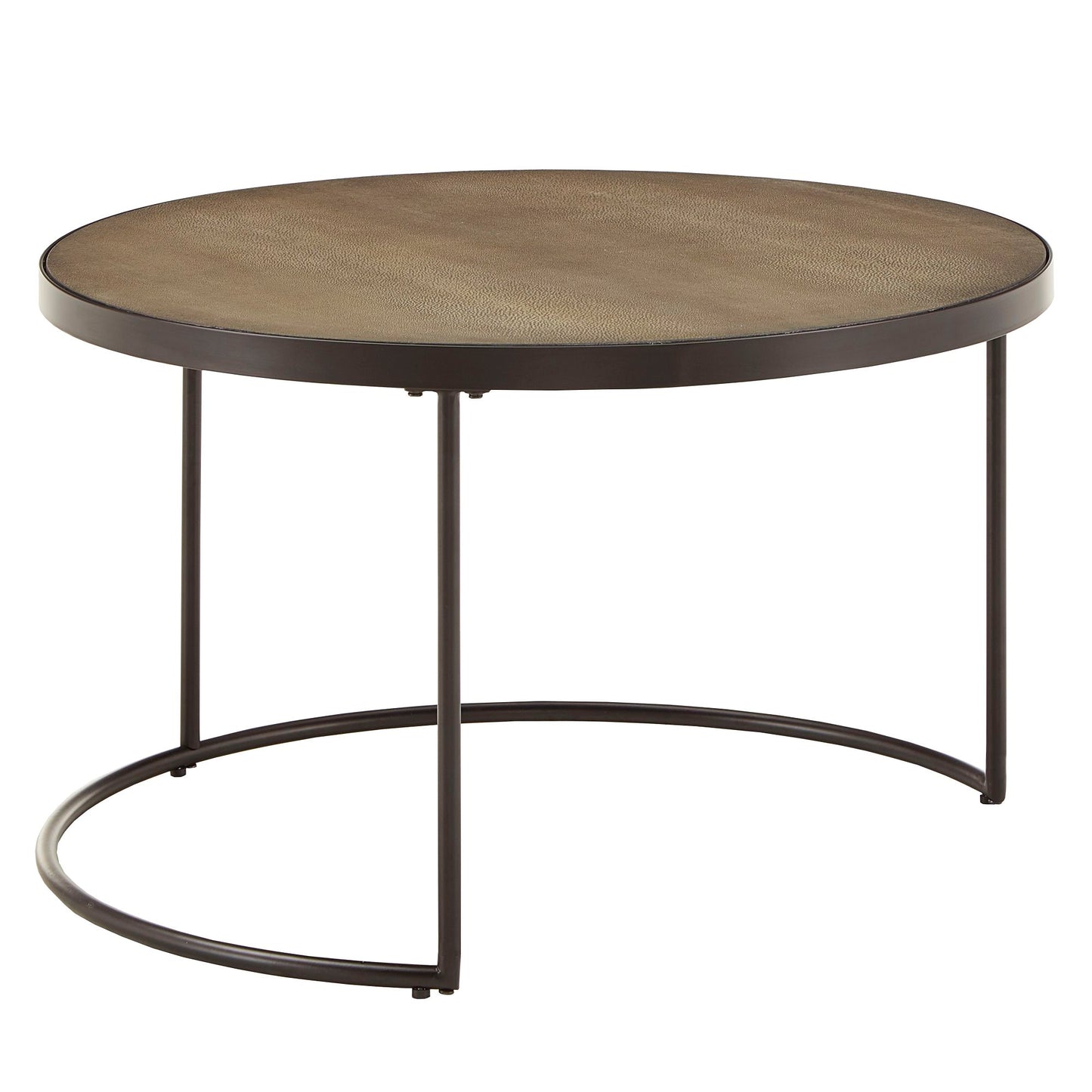 Faux Stingray Round Nesting Coffee Table