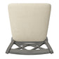 Double X-Back Wood Swivel Bar Stool - Antiqua Gray Finish