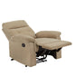 Chenille Fabric Manual Recliner - Tan