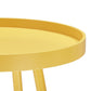 Paint-Dipped Round Tray-Top End Table - Banana Yellow