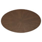 Mid-Century Walnut Finish Oval Coffee Table - Coffee Table Only