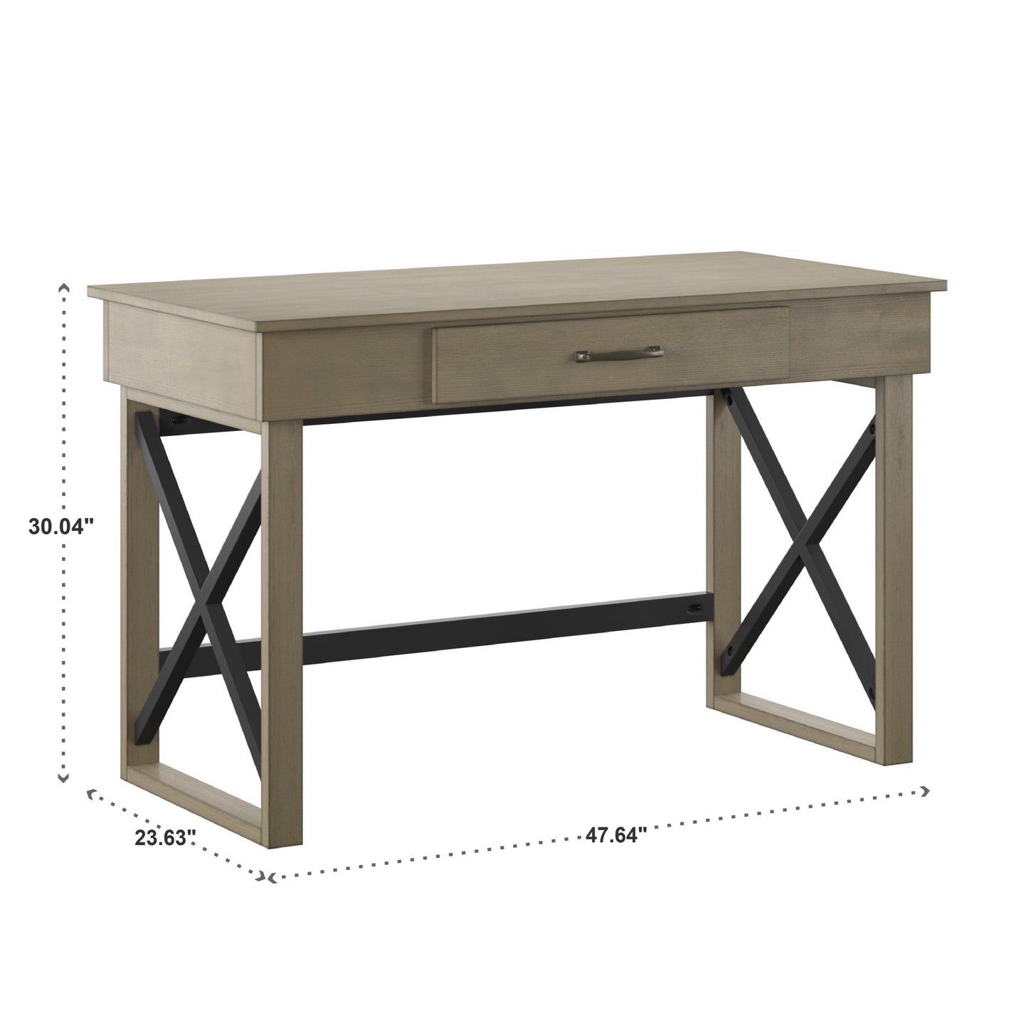 Lift Top Desk with Charging Station - Gray