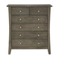 Dark Burnt White 6-Drawer Chest