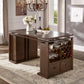 Rectangular Counter Height Dining Table - With Two Wine Cabinets