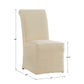 Slipcovered Rolled Back Parsons Chairs (Set of 2) - Cream Slipcover