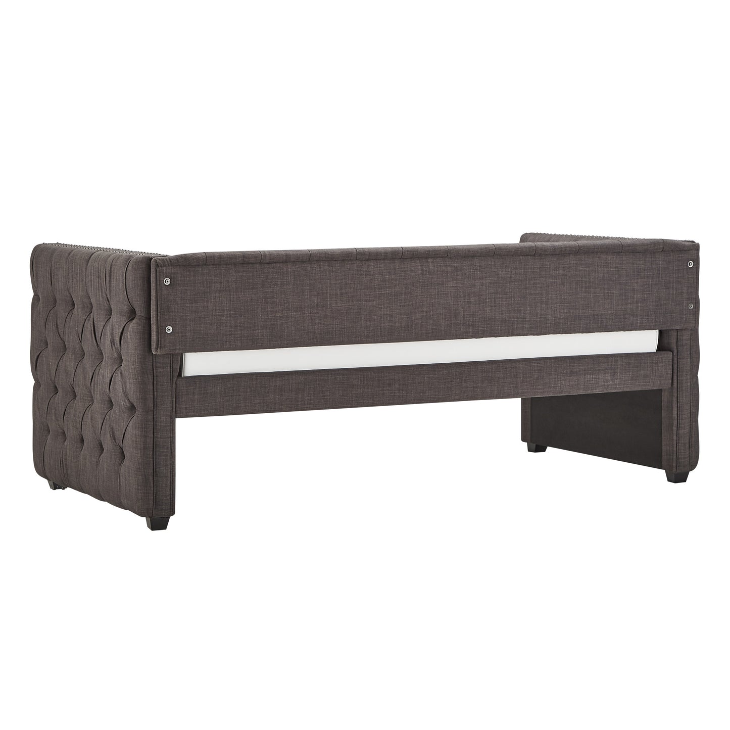 Tufted Nailhead Daybed - Dark Gray Linan, No Trundla