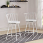 Windsor Swivel Counter Stools with Low Back (Set of 2) - White