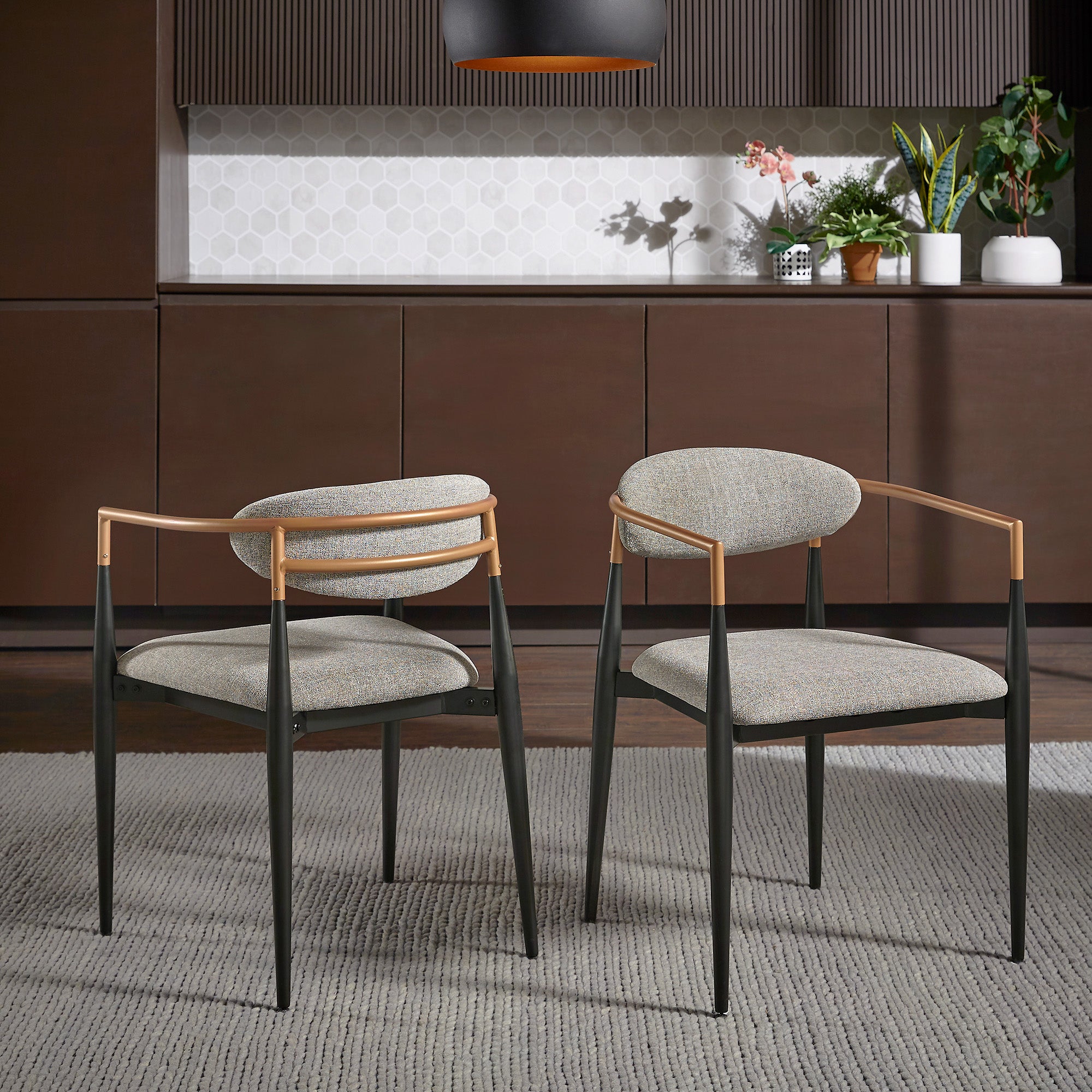 Dining chairs set online of two