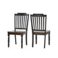 Two-Tone Extending Dining Set - Antique Black, Slat Back, 5-Piece Set