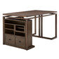 Rectangular Counter Height Dining Table - With One Storage Cabinet