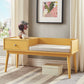 1-Drawer Cushioned Entryway Bench - Banana Yellow