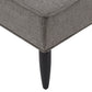 Black Finish Linen Upholstered Bench