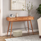 Wood 2-Drawer TV Stand Console Table - Brown