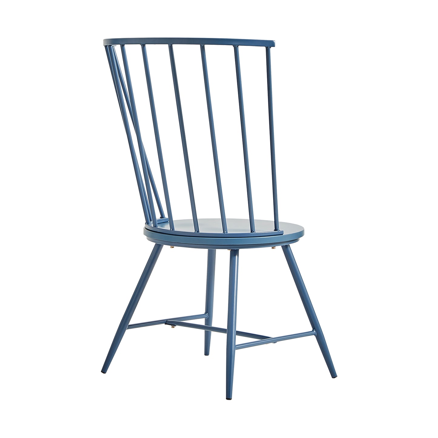 High Back Windsor Classic Dining Chairs (Set of 2) - Blue Steel